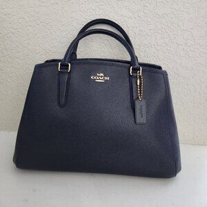 Like New Coach Margot Black Leather Shoulder Bag Purse